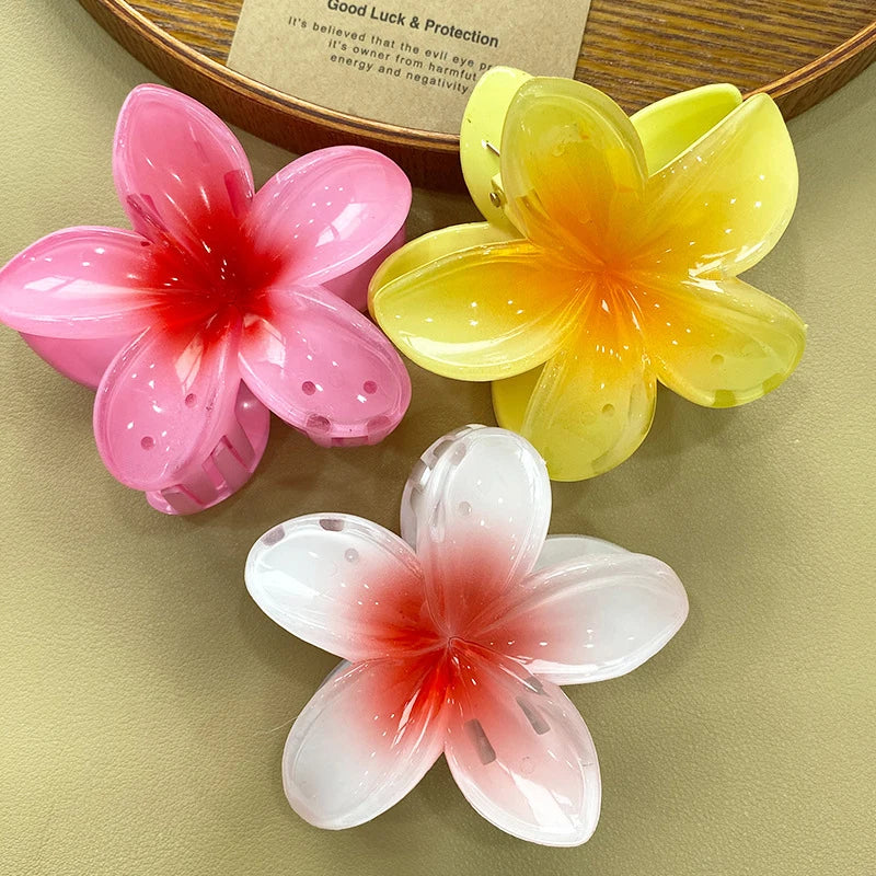 Acrylic Flower Hair Clips (8cm)