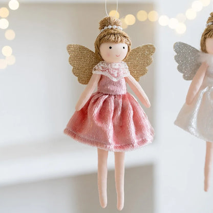 Lovely pink Plush Christmas Angel Girl Doll