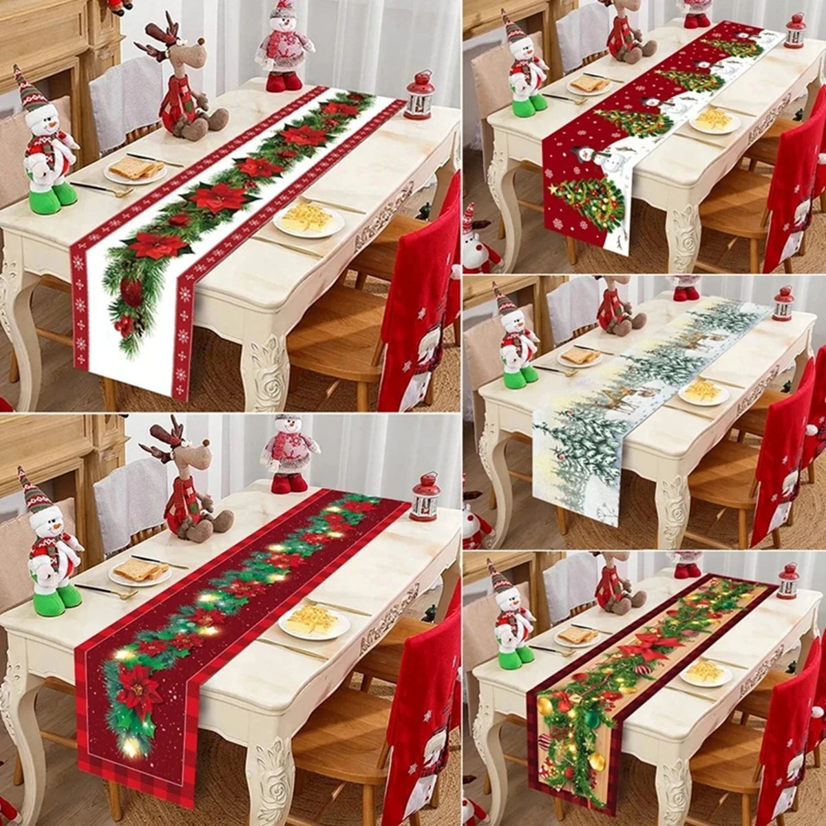 Christmas Table Runner Merry Christmas Decoration for Home Table