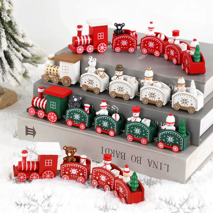 Christmas Wooden Train | Handcrafted Festive Holiday Decoration