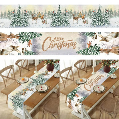 Christmas Table Runner Merry Christmas Decoration for Home Table